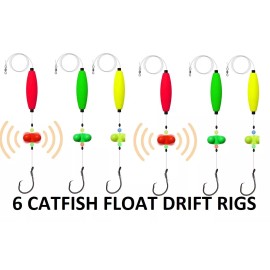 Rigs Catfish Float Rigs Catfishing Santee Trolling Drifting Rig 5/0 Circle LOT of 6