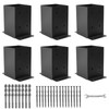 XZWMY 4x4 Post Base 6 Pcs, Post Brackets (Inner Size