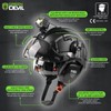 GREEN DEVIL Hard Hat Safety Helmet with Rechargeable Headlamp Light