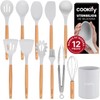 Cookify Juego de Utensilios de Cocina Silicona y Madera 12