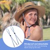 2Pcs Windproof Rope for Hat, Flexible Adjustable Hat Strap Removable