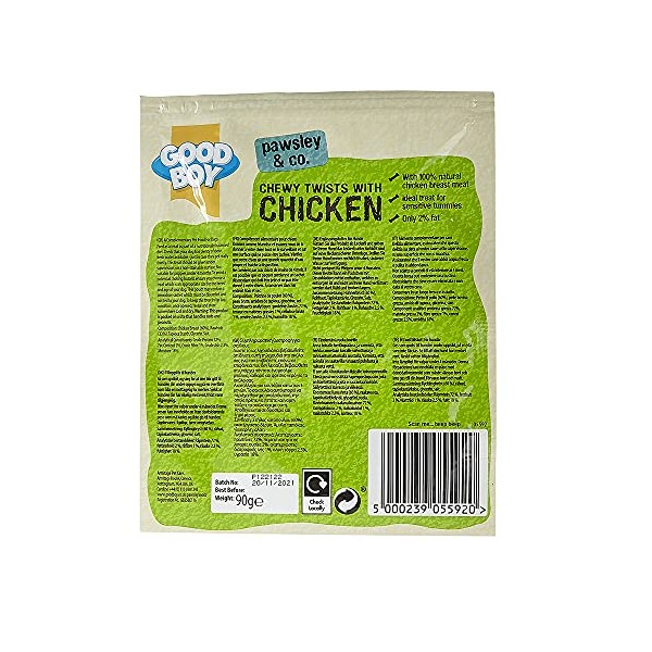 Good Boy Good Boy Chewy Twisters With Real Chicken 90