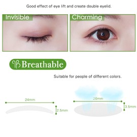 ZMBeauty 2 Packs Natural Invisible Single-Sided Eyelid Tapes, Medical-use Fiber Eye Strips, Instant Lift Without Surgery, Perfect for Hooded, Droopy, Uneven, Mono-Eyes