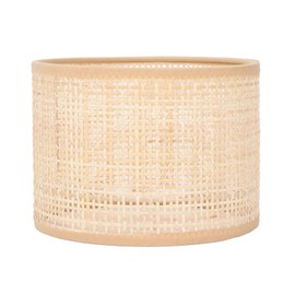Rattan Lamp Shade Replacement Woven Basket Chandelier Vintage Hanging Table Floor Light Cover E27 E14