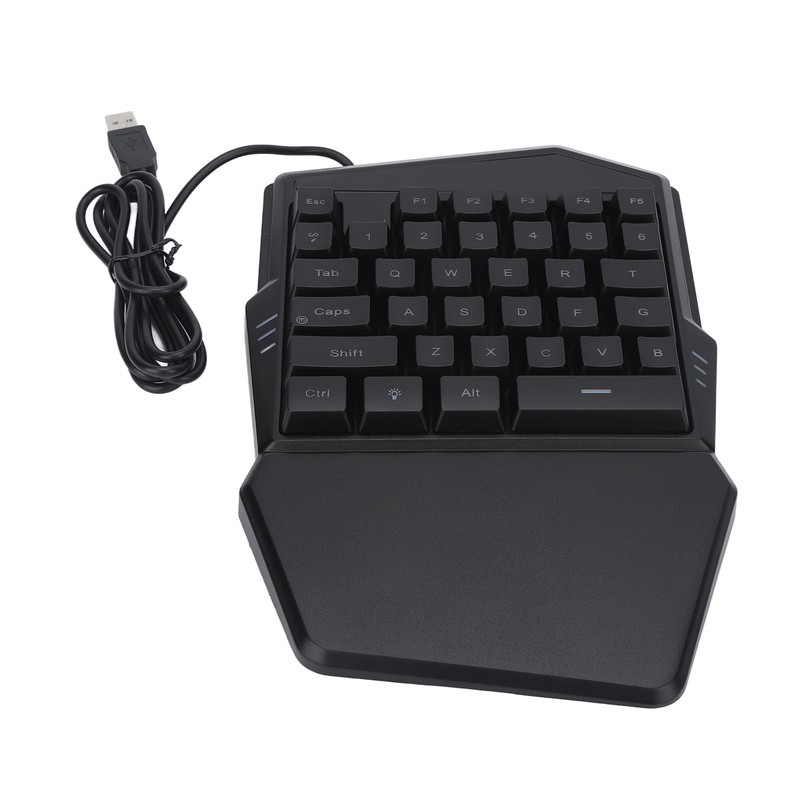 One Handed Gaming Keyboard USB Wired RGB Backlit 35 Keys