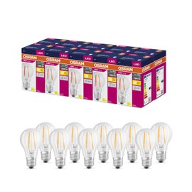 Osram LED Star Value Classic A75 LED Bulb for E27 Socket, Pear Shape, FIL, 1055 Lumens, Warm White (2700K), Replacement for Conventional 75W Incandescent Bulbs, Non-Dimmable, Pack of 10