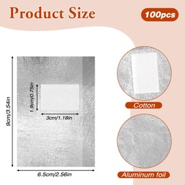 100 Pcs Foil Nail Wraps Nail Polish Remover Soak Off Foils Cotton Pads Gel Polish Remover with Pre-attached Lint Free Pad Gel Nail Polish Remover Wraps for Removing Nail Polish