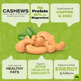 NUT CRAVINGS - Raw Cashew Halves & Pieces, Unsalted, Shelled, (32oz - 2 LB) Bulk Nuts Packed Fresh in Resealable Bag - Kosher Healthy Snack, Food Assortments
