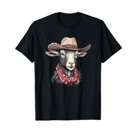 Ranch Goat with Cowboy Hat for Rodeo Goats Lovers T-Shirt