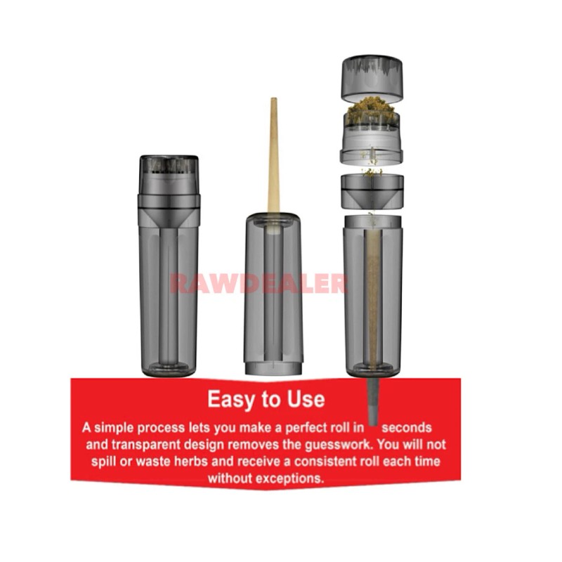 RAW 1 1/4 Size classic Cone(200PK)+cone filler grinder storage 3
