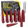 MIKKUPPA 1/2-20 Wheel Spike Lug Nuts, 20pcs Red Spike Lug
