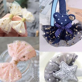 Red Glitter Mesh Roll, Stars Tulle Roll, Glitter Tulle Fabric Roll, Sparkle Star Netting Fabric for DIY Crafts Gift Wrapping, 6cm*25 Yards