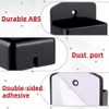 KLHCDUO 4 Pcs Wall Mount Remote Control Holder, Black Plastic,