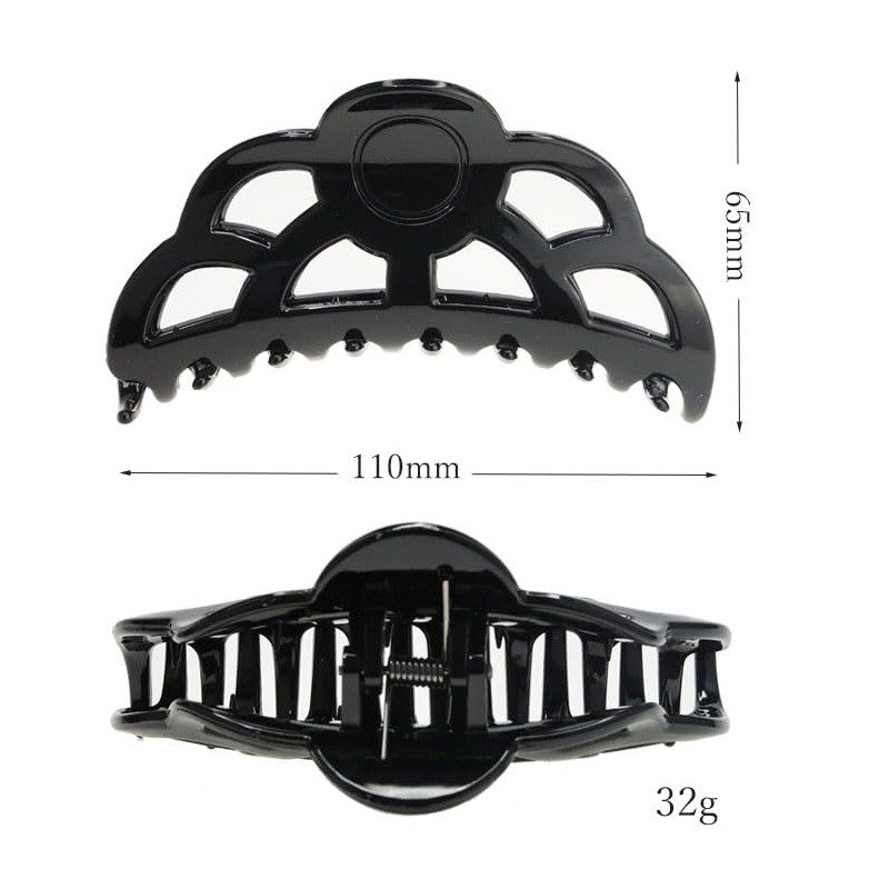 Hair Claw Large 110mm Clear High Brand Black