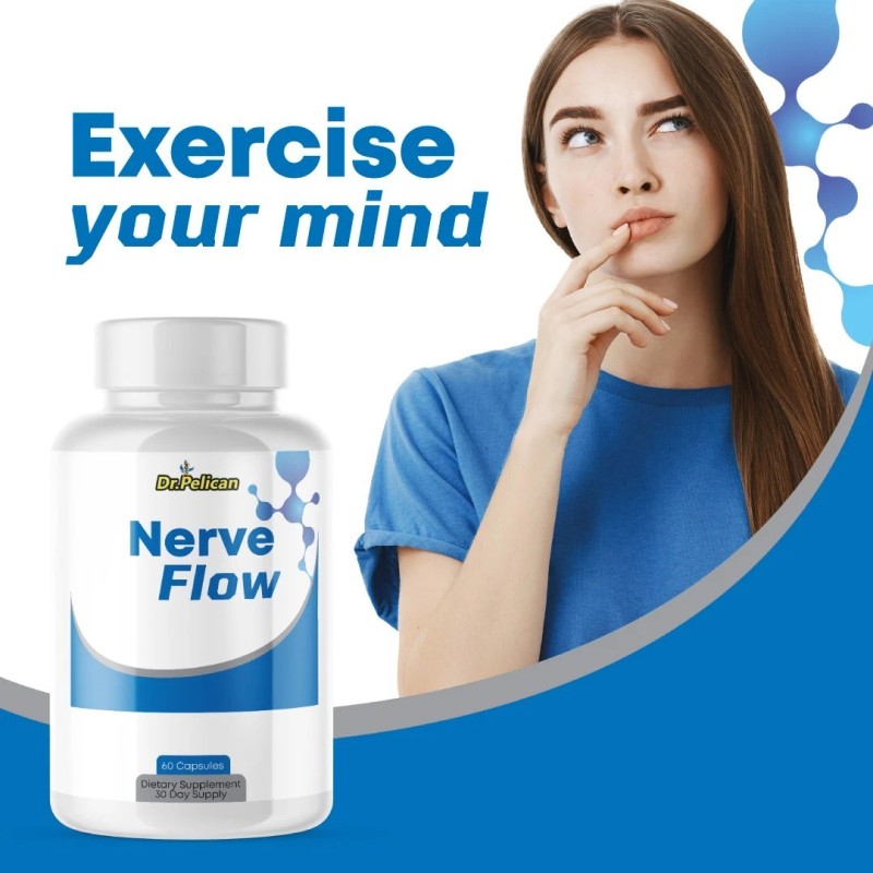 Pelican Vitamins Nerve Flow- Nerve & Brain Health Support- 60