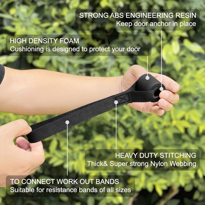 Fitness resistance bands, tubes, door anchor