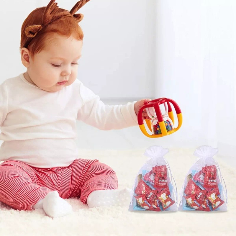 100pcs Bolsas De Regalo De Organza Con Cordón,10*15cm