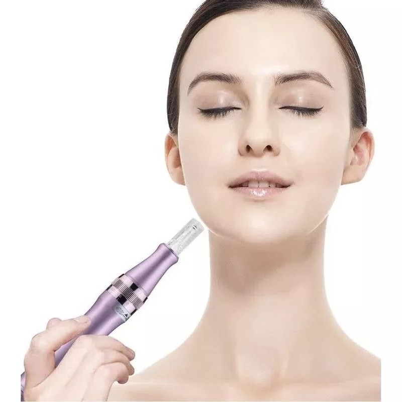 Dr. Pen Dermapen M7 Metálico Alámbrico Recargable Mas 2 Cartuchos
