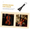 Kisangel 1 Set Durable Ebony Violin String Board Replacement Tailpiece