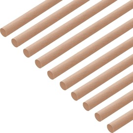 Gedotec Smooth Round Beech Rod, Roundwood, Sticks for Crafting, Sticks Made of Beech Wood for Crafts, Round Rod Made of Solid Wood, Crafting Rods for Wood Building Sticks, Hardwood Sticks, 12 x 1000