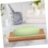 iplusmile Bamboo Soap Dish Set 2pcs Wave-Shaped Soap Holder Drainage