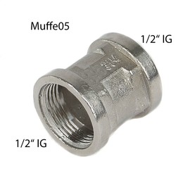 Whole Female Thread Stainless Steel 1/2 Inch Female to 1/2 Inch Female Thread (Sleeve 5)