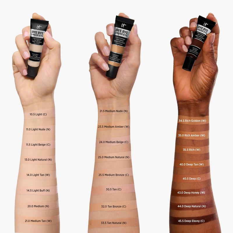 IT Cosmetics Bye Bye Under Eye Concealer (Medium) - Water-Resistant,