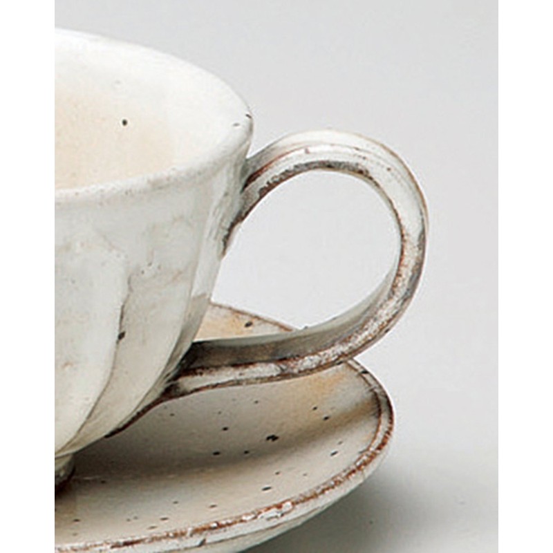 Soho Kiln Coffee Cup, Konobiki, Iron Color, Cup and Saucer,
