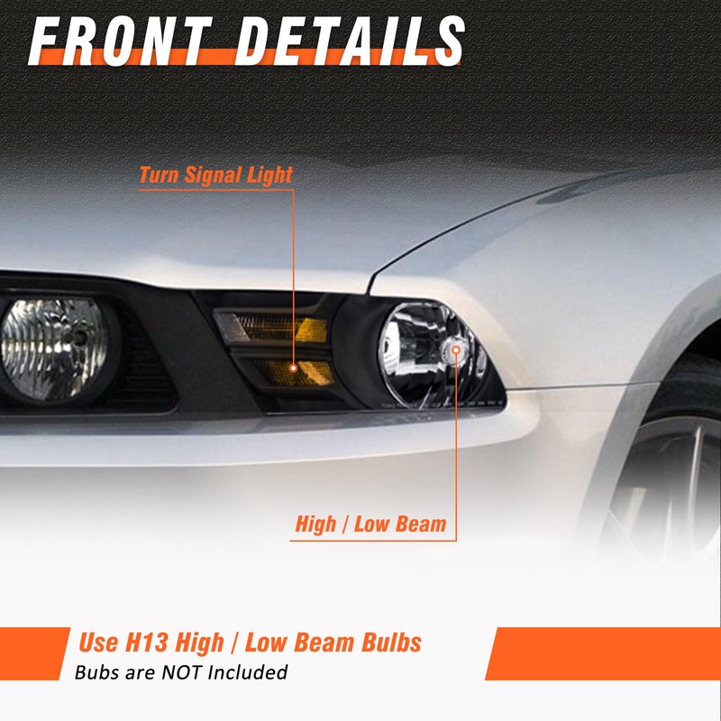 AXLAHA Headlight Assembly for 2010 2011 2012 2013 2014 Ford