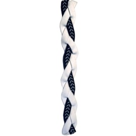 It's Ridic! No Slip Grip/Non-Slip Sports/Athletic Nylon Triple Braided Sports Headband (Blue Baseball Seam | White)