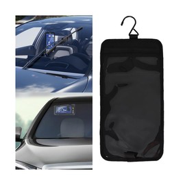 Zpana Handicap Placard Holder for Car, Transparent Handicapped Parking Permit Holder Protector with Large Hanger & Strap, Disabled Permit Sign Hanger Sleeve, Universal Fit