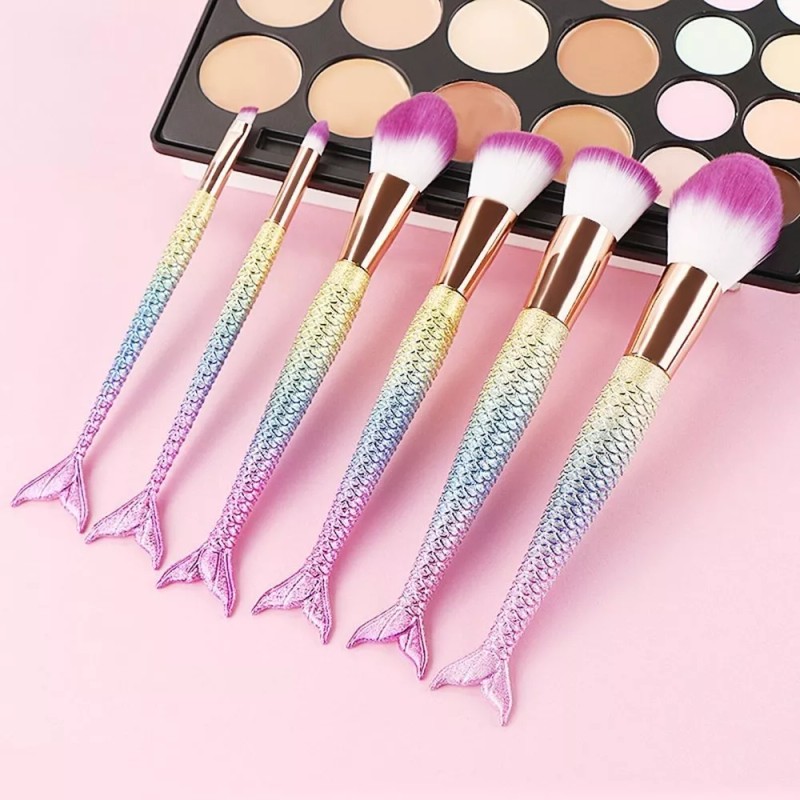 Kylie Cosmetics 6 Piezas Sirena Cepillo Del Maquillaje Del Kit