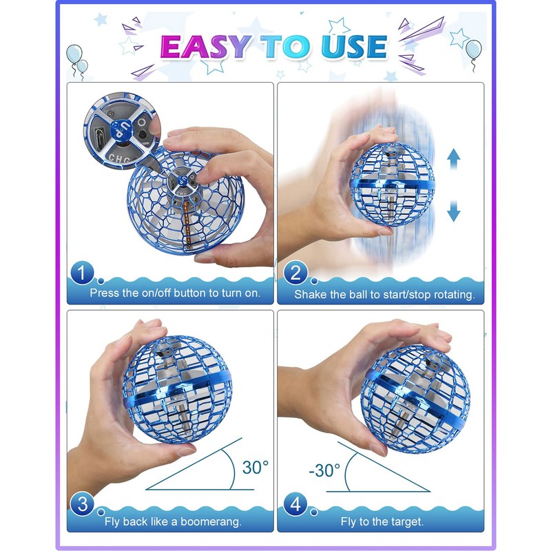 ATHLERIA Pro Hand Operated Mini Drone for Kids Teens,Led Light