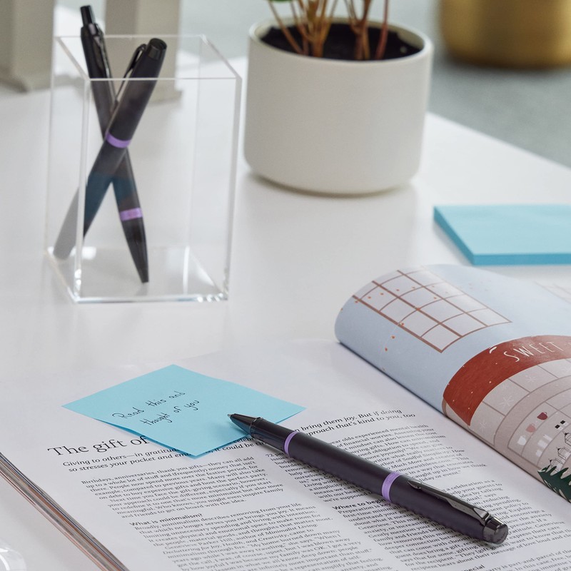 Parker IM Vibrant Rings Ballpoint Pen | Satin Black Lacquer