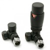Noir Black Corner Thermostatic Radiator Valves - Energy Saving