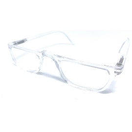 The Felix Rectangle Half Frame Reading Glasses, Unisex Half Rim Readers + 2.75 Clear
