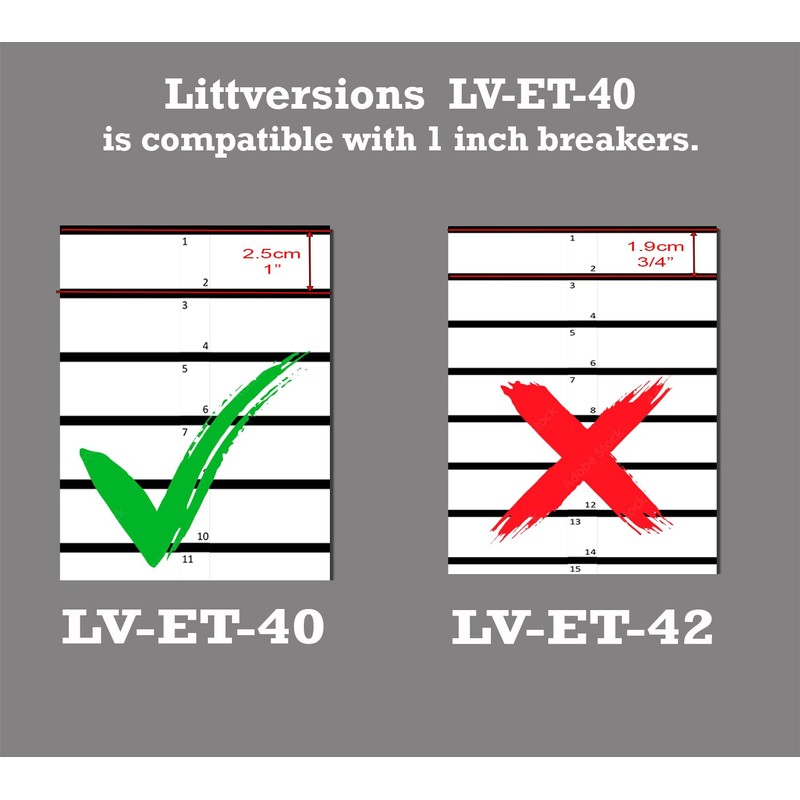 Littversions 40 Circuits 1 Pack Vinyl Replacement for Eaton Cuttler