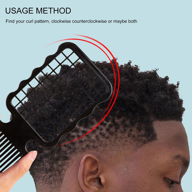 5pcs Twist Combs Ergonomic Perm Curling Hair Dreadlocks Twist Combs