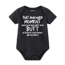 That Awkward Moment when your Mom Sniff in Front of your Friends Design Baby Bodysuit Cotton Unisex Infant Clothes Short sleeve One Piece for Girls and Boys vêtements pour bébé Newborn Romper