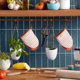 KITCHENAID Albany Mini Oven Mitt 2-Pack Set, Honey, 5.5"x8"