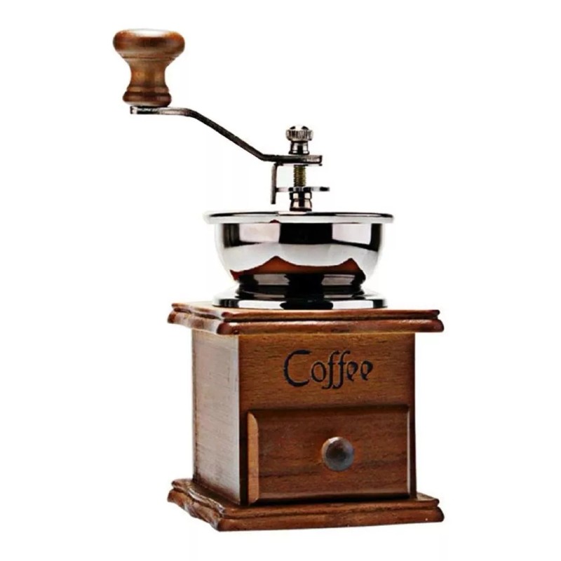 Mebix Molino De Café Manual Portátil De Madera Vintage Retro