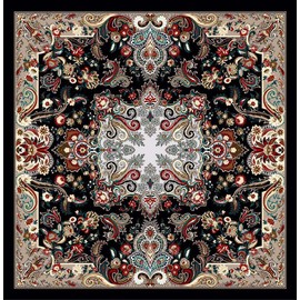FAIRYGATE Scarves for Women Sale Silk Bandana Square Scarf for Hair Head Large Soft Black Ladies Scarfs Satin Neckerchief 91018