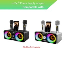 eeTao 5V USBC Charger for SDRD SD-317 SD-319 SD317 SD319 Karaoke Machine Portable Bluetooth Speaker Rechargeable DC5V USB Type C Replacement Power Supply Adapter Cable Cord