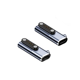 WUNIAK Magnetic Type-C Charger Adapter 7.62mm 4-Pin Universal Magnetic USB-C Charging Converter for Bone Conduction Headphones, Smartbands, Smartwatches & Voice Recorders,(2 Pack)