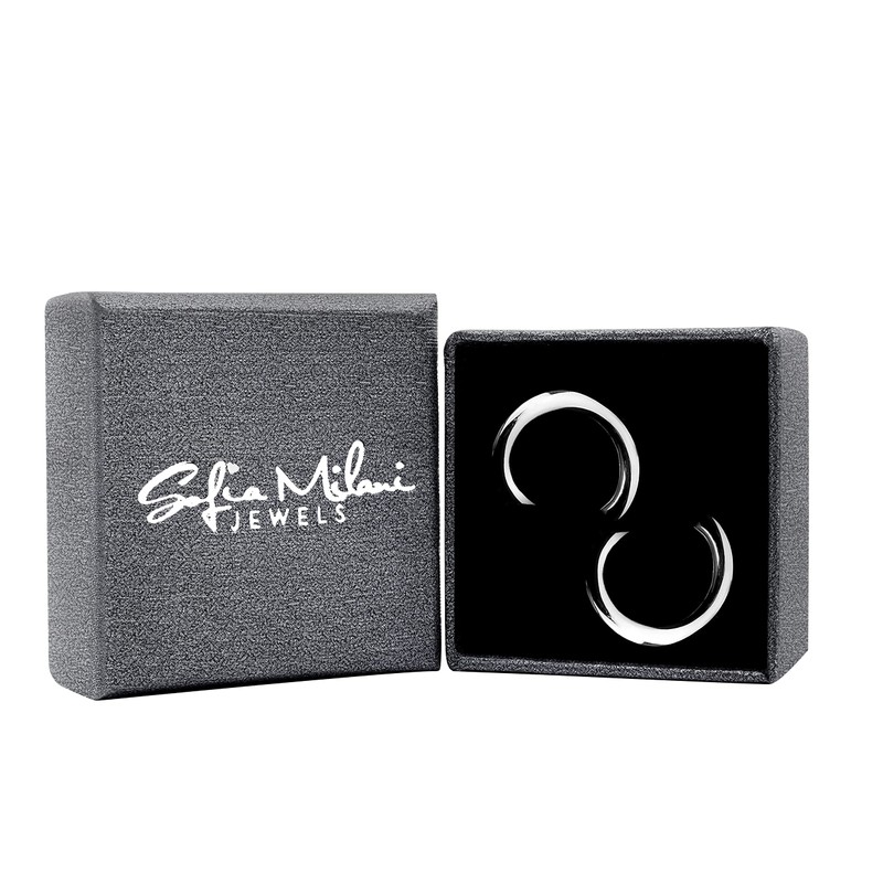 SOFIA MILANI - Women's Earrings 925 Silver - Curved Circle