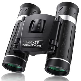 FLYANT 200x25 Compact Binoculars for Adults and Kids, High Powered Mini Pocket Binoculars