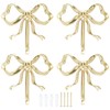Abizarch Gold Wall Hook, 4 Pcs Coat Hook Bow Knot