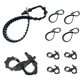 WHLZYEVA 10 Pcs Tree Stake Supports Adjustable Tree Plant Ties Tree Training System, Heavy Duty Tree Stake Straps for Straightening, Reinforced Straps forTrees (5 Pcs 23.6 in + 5 Pcs 10.6 in)