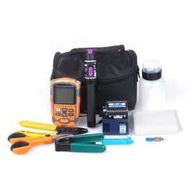 Duogalia - 30mW Visual Fault Locator, Fiber Power Meter(-70dBm~+10dBm, Built-in 10mW VFL) and Optic Fiber Cleaver F-6S, FTTH Fiber Optic Tool Kit for CATV Engineering