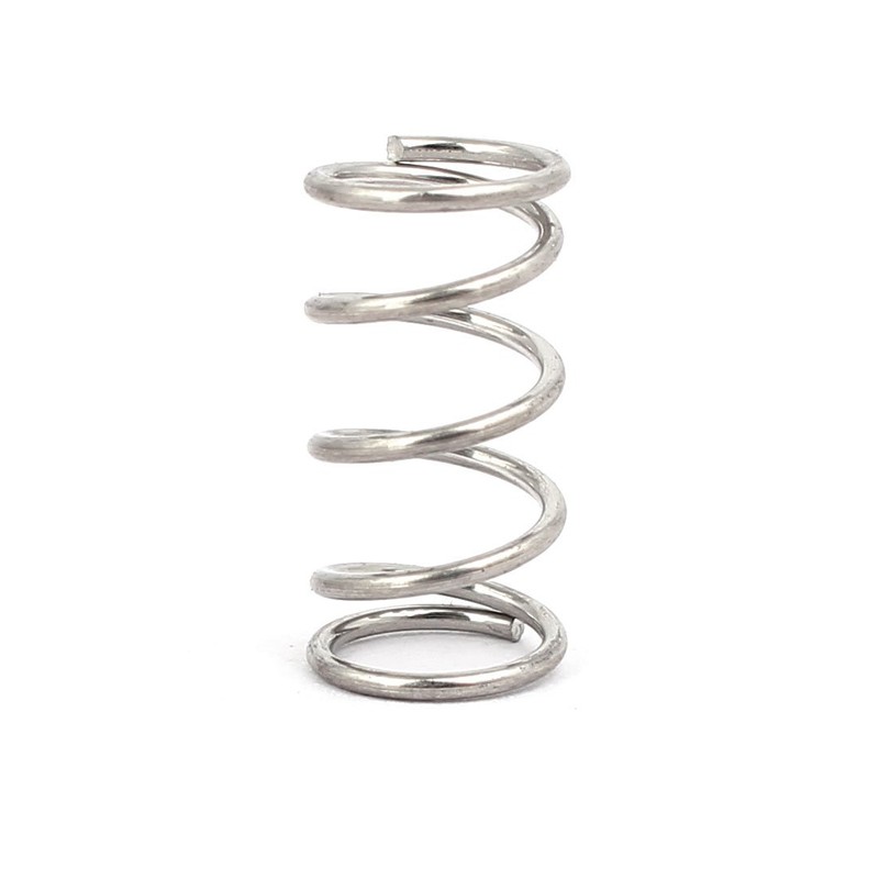 sourcingmap Compression Spring,304 Stainless Steel,8mm OD,0.8mm Wire Size,15mm Free Length,Silver